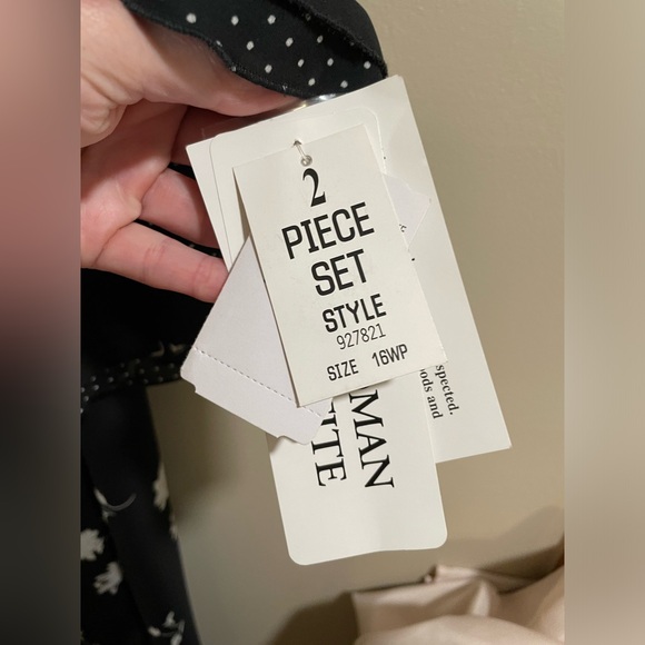 Vintage Floral Black 2 Piece Dress - Picture 10 of 15